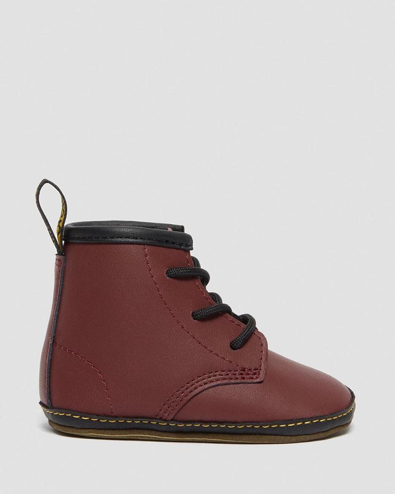 Botas Casuales Dr Martens Newborn 1460 Auburn Cuero Booties Niños Rosas Rojos | MX 160OKI